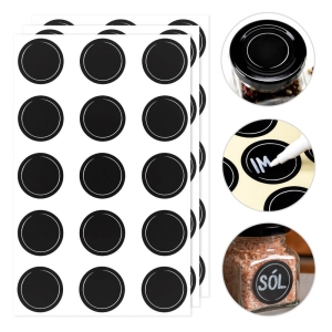 45× etikety, samolepicí matné nálepky na nádoby, sklenice, koření