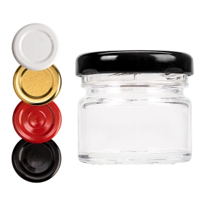 Skleněná sklenička 30 ml na koření, džem, marmelády, med, dárek