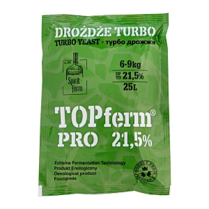 SpiritFerm - kvasnice - TOPferm PRO TURBO YEAST 21,5% - 135 g - 25 L