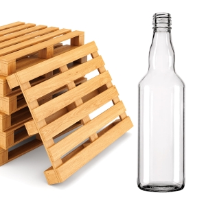 Skleněná láhev Monopolová 500 ml na domácí pálenku, likéry, vodku – paleta 1904 kusů