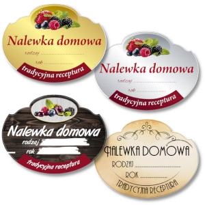 50 kusů – SAMOLEPICÍ ETIKETY OVÁL na domácí likéry