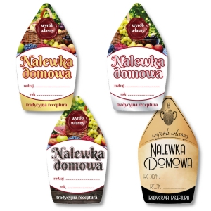 50 kusů – SAMOLEPICÍ ETIKETY DOMEK na domácí likéry