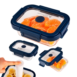 Skleněná vakuová nádoba 370 ml – lunchbox na skladování potravin