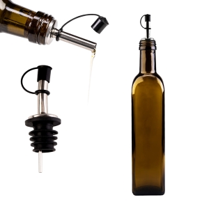 Láhev MARASCA 500 ml olivová na olivový olej, ocet s kovovým nalévacím uzávěrem