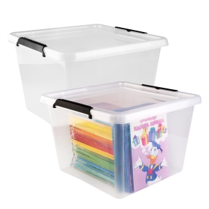 Plastová nádoba 32 l – organizér s víkem pro skladování
