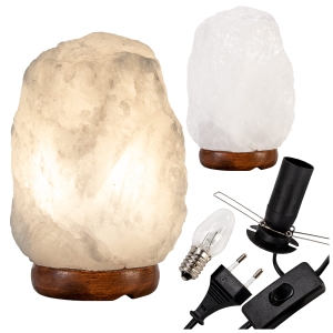 Solná lampa 3–5 kg z himálajské soli, ionizátor vzduchu – bílá