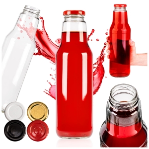 Sada 40 kusů – láhev DŽUS 750 ml na šťávy, kompoty, likéry, nápoje + ZDARMA