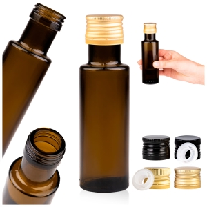 5× skleněná lahvička DORICA 100 ml olivová – na olivový olej, ocet, kosmetiku