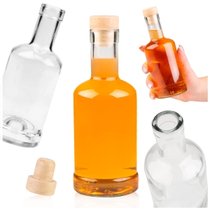 10x skleněná láhev TADEK 250 ml na likéry, whisky, likér, pálenku