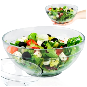 Skleněná mísa na ovoce, salát, chipsy a občerstvení – salátová mísa Klara 18 cm