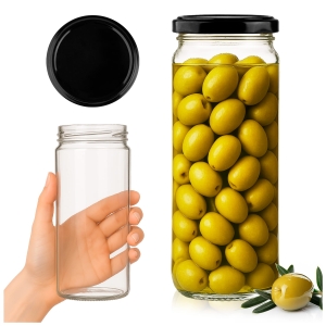 Sklenice Vysoká 500 ml na zavařeniny, med, džem, chřest, koření + DÁREK