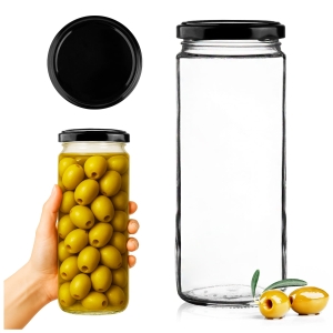 50× vysoká sklenice 500 ml na zavařeniny, chřest, olivy