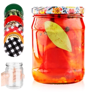 Skleněná sklenice 520 ml na zavařeniny, džemy, med, povidla