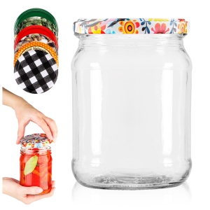 Sada 48 kusů - sklenice 520 ml na zavařeniny, džemy, med, povidla