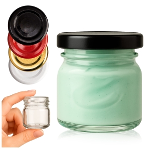 Skleněná sklenička 40 ml na koření, med, marmelády, džem