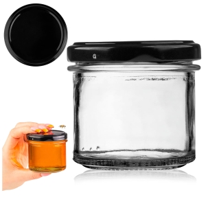 Skleněná dóza PROSTÝ 130 ml na koření, med, marmeládu, džem, zavařeniny