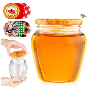 8× sklenice 550 ml na zavařeniny, džemy, houby, med + DÁREK