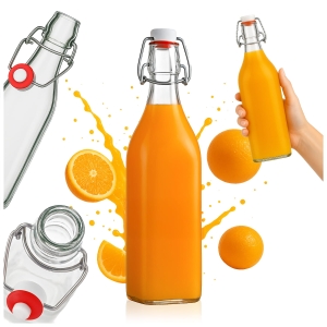 Láhev Kvadrat 500 ml na vodu, šťávy s mechanickým uzávěrem + ZDARMA