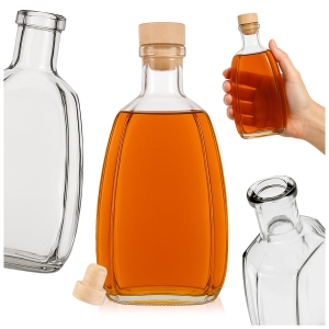 Skleněná láhev ASTERIA 250 ml na whisky, víno, likéry