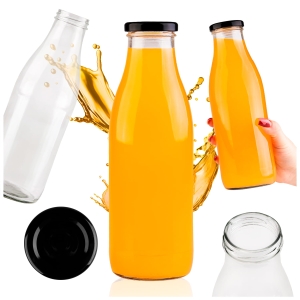 20x skleněná láhev SOK 750 ml na džusy, vodu, mléko, likéry