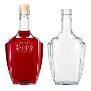 20x skleněná láhev Bonaparte 500 ml na whisky, koňak, likéry, pálenku