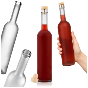 20x saténová (matná) láhev FUTURA 500 ml na likéry, vodku, džus, víno