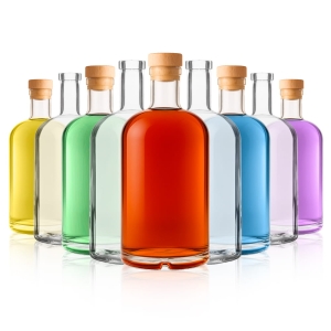 8x Skleněná láhev TADEK 1000 ml 1L na mošt, whisky, koňak, vodku, likéry