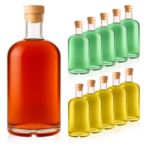 16x Skleněná láhev TADEK 1000 ml 1L na mošt, whisky, koňak, vodku, likéry