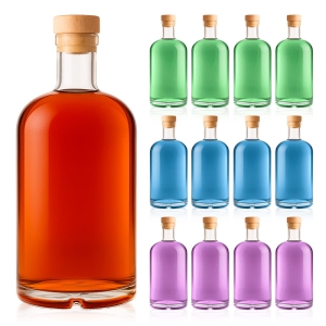 35x Skleněná láhev TADEK 1000 ml 1L na mošt, whisky, koňak, vodku, likéry