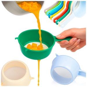 Hluboké síto o průměru 14 cm, husté, na prosévání a cedění