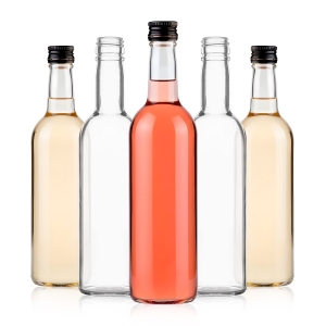 5× Skleněná láhev Monopol 375 ml na nalewki, šťávy, likéry, oleje