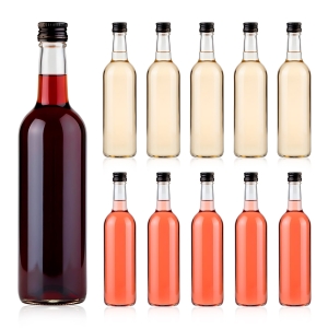 50× Skleněná láhev Monopol 375 ml na nalewki, šťávy, likéry, oleje