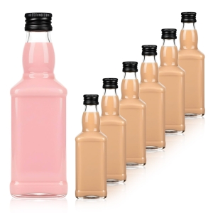 10× Skleněná láhev Daniels 50 ml na nalewki, vodku, pálenku, šťávy