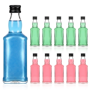 20× Skleněná láhev Daniels 50 ml na nalewki, vodku, pálenku, šťávy
