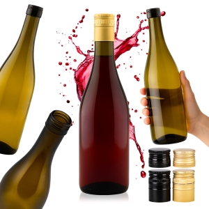 Skleněná láhev BURGUNDY 750 ml na víno, cider, likéry NA ŠROUBOVACÍ UZÁVĚR