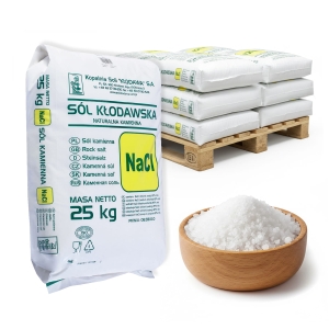 10× Kłodawská sůl neiodovaná potravinářská 25 kg – PŮLPALETA