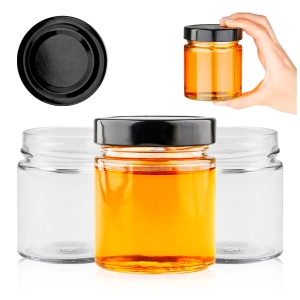Sada 10 kusů – sklenice 225 ml na med, sirupy, džem, marmelády