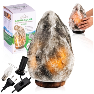 Solná lampa 2–3 kg šedá – ionizátor vzduchu