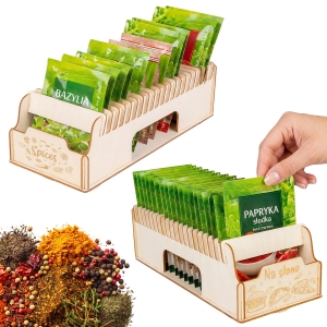 Kořenkář, kuchyňský organizér na koření do zásuvky + GRAVÍROVÁNÍ jako dárek