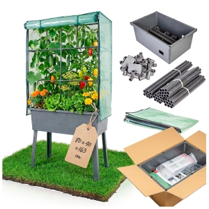 Mini balkonový skleník, vyvýšený květináč na zeleninu a květiny 80 × 40 × 163 cm