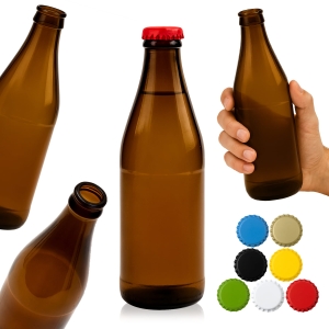 10× hnědá láhev Vichy 500 ml na pivo, cider, vodu, šťávy