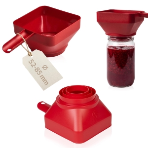 Plastový trychtýř na sklenice – kvadratura kruhu, průměr 52–85 mm