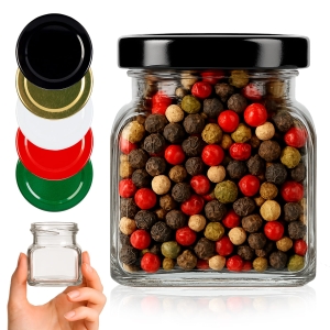 Skleněná sklenička 120 ml na koření, džem, med, dárek