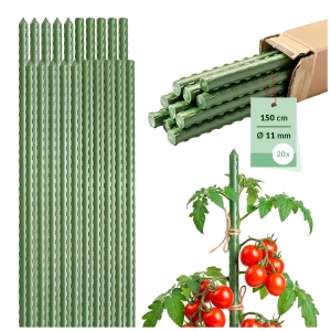 20x tyčky na rostliny, opora, kolíky pro upevnění rajčat, okurek, popínavých rostlin a květin