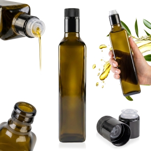 Skleněná láhev MARASCA Guala 500ml olivová na olivový olej, ocet, olej