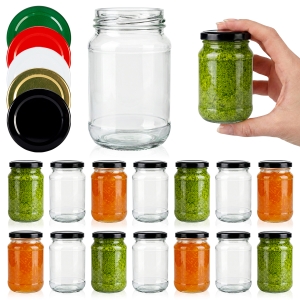 50× skleněné zavařovací sklenice 190 ml Jacuś na zavařeniny, džemy, marmelády a med + ZDARMA