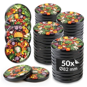 50x víčko TWIST ZELENINA MIX fi 82 mm na sklenice, zavařovací sklenice