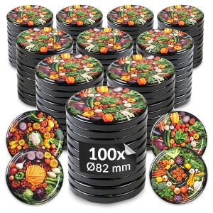 100x víčko TWIST ZELENINA MIX fi 82 mm na sklenice, zavařovací sklenice
