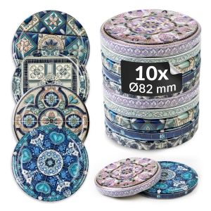 10x víčko TWIST KACHLIČKY MIX fi 82 mm na sklenice, zavařovací sklenice