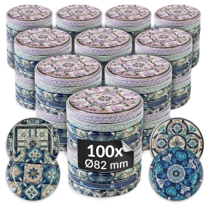 100x víčko TWIST KACHLIČKY MIX fi 82 mm na sklenice, zavařovací sklenice